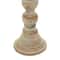 Light Brown Mango Wood Traditional Candle Holder Set, 3ct.